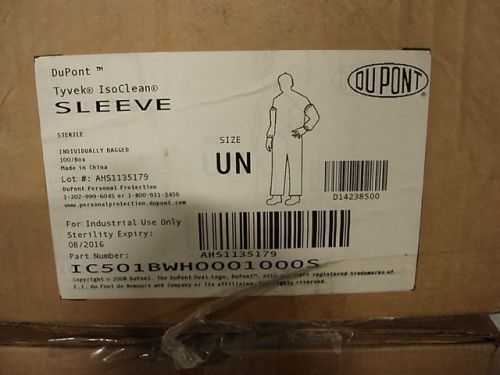 NEW Dupont Tyvek Isoclean Sleeves Universal Size Sterile IC501BWH0001000C