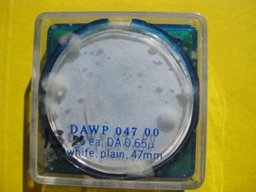 15 millipore DAWP 047 00 DA 0.65u white plain 47mm filter paper
