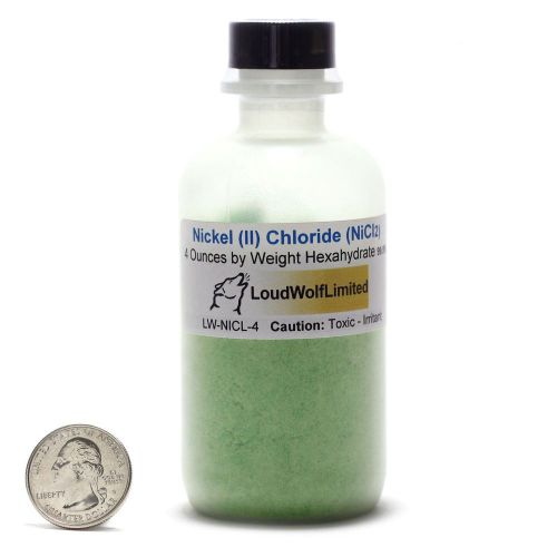 Nickel Chloride / Fine Crystals / 4 Ounces / 99.9% Pure / SHIPS FAST FROM USA