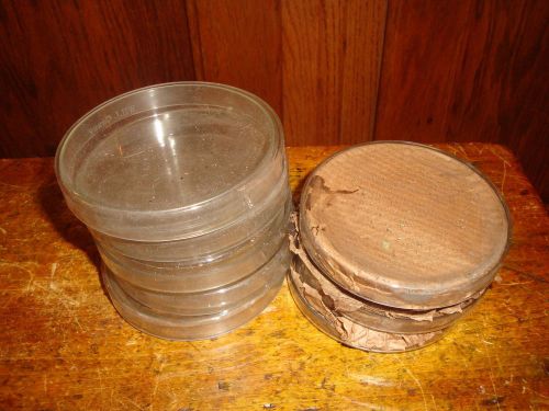 Heat Resistant Plastic Petri Dishes 8 Tops &amp; Bottoms WILL Germany Lab Glass