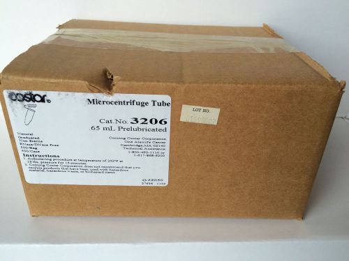 Box of 500 Costar Microcentrifuge Prelubricated Tubes Cat 3206 .65mL NEW!
