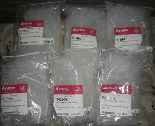 6000 Axygen TR-333-C-L 1-250uL Pipet Tips 6 Bags of 1000