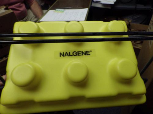 Lab NOS Laboratory Nalgene Pint Bottle Safety Carrier 6505-0010 Yellow Plastic