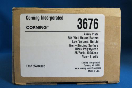 Corning 384 Well Black Assay Plates # 3676 Pack of 24