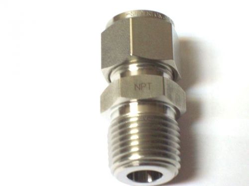 1/2&#034; MALE CONNECTOR 316S/S TUBE FITTING BREWING &lt;001NW