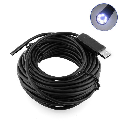 Portable 10m Waterproof Cable 6 LED USB Boroscope Endoscope Snake Tube Camera
