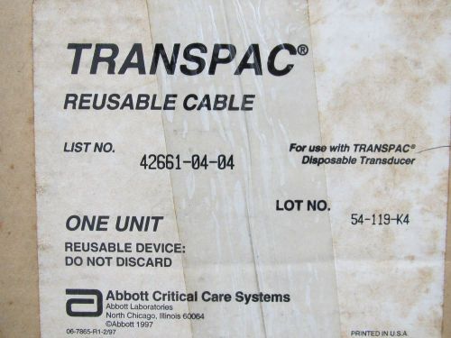 Abbott 42661-04-04 Transpac 15’ Cable New