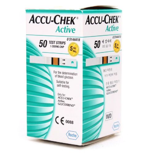50 STRIPS FOR ACCUCHECK ACTIVE SUGAR MONITORING METER EXPIRY 1YR NEW
