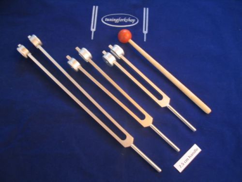 Otto tuning forks 32,64 &amp;128 hz with long 7.5 cm handle for sale