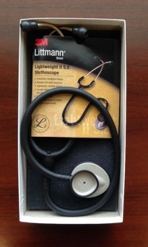 3M Littmann Lightweight II S.E. 28&#034; Stethoscope BLACK #2450 New in Box