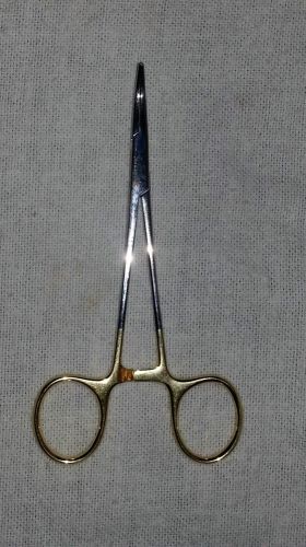 Aloe 5&#034; Medical/Surgical Forcep Made In Germany Stainless Curved Gold Handle New