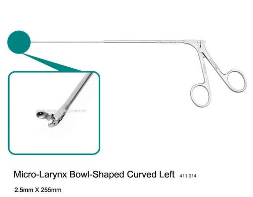 New Micro-Larynx Bowl-Shaped Forceps 2.5X255mm