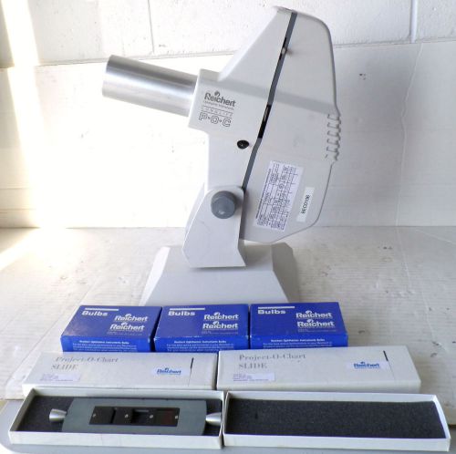Reichert Longlife P.O.C 12084 Ophthalmic Chart Projector / Extra Bulbs &amp; Slides