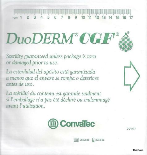 Lot of 4 Sterile Pieces 8x8&#034; DuoDerm CGF ConvaTec Dressings #187662 Exp 08/2015
