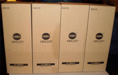 1 Lot of 4 Konica-Minolta 8935-105 K1 OEM Toner: Black