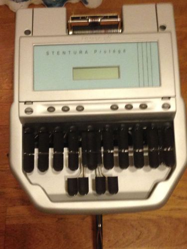 Stenograph Stentura Protege Writer with case, accessories, and textbooks