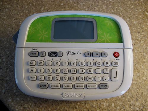 AWESOME BROTHER P-TOUCH LABEL MAKER PT-90 WITH WHITE TAPE *IMMEDIATE FREE SHIP*