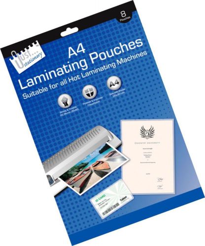 8 x A4 Laminating Pouch 160 Micron Laminate Strong Durable Protection Office