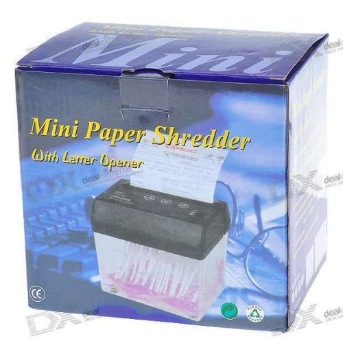 Portable Mini Electric A4 Paper Shredder Cutter USB/4*AA Battery Power Office PC