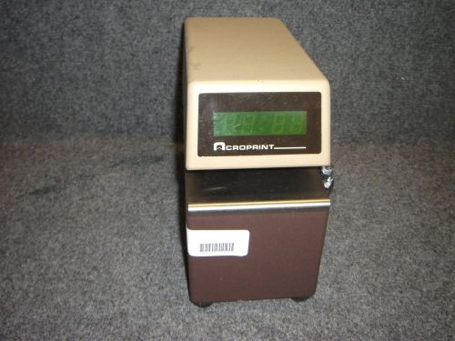 Acroprint ETC Vintage Digital Automatic Timestamp Time Clock Recorder *No Keys*