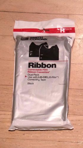 New Dual Pack Smith Corona H59436/H63446 Correctable Film Ribbon Cassettes Black