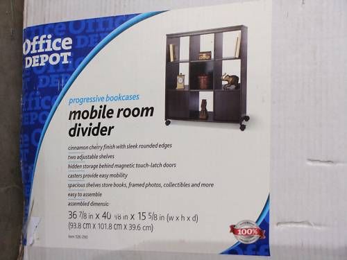 Office depot progressive bookcase mobile room office divider - pickup michigan for sale