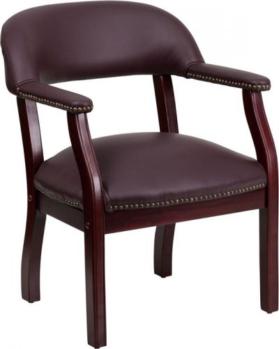 Flash Office Furniture Burgundy Leather Conference Chair B-Z105-LF19-LEA-GG