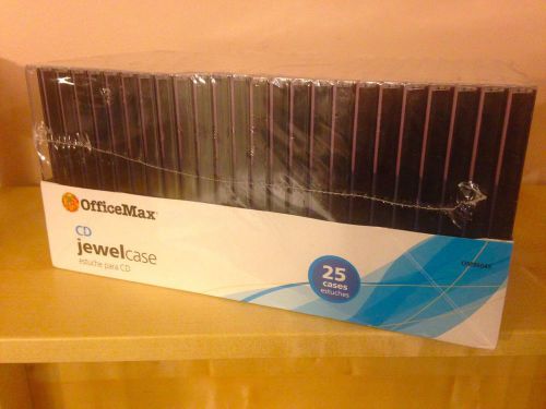 Package of 25 new CD black standard jewel cases