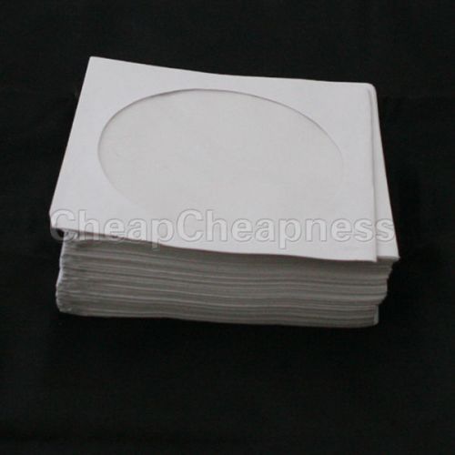 POP 50 pcs White Paper Record Sleeves Music CD Storage Display 12.5*12.5cm CA3