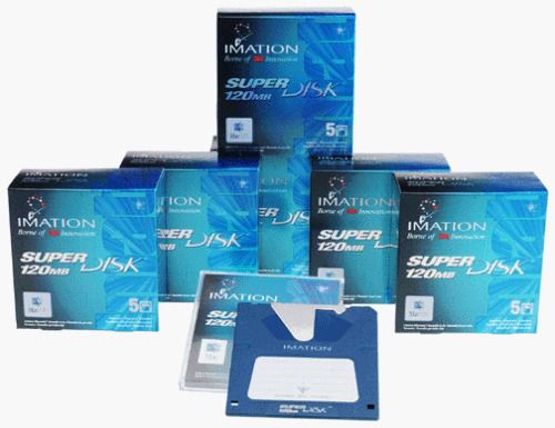 NEW Imation LS-120 SuperDisk for Mac, 5 pack
