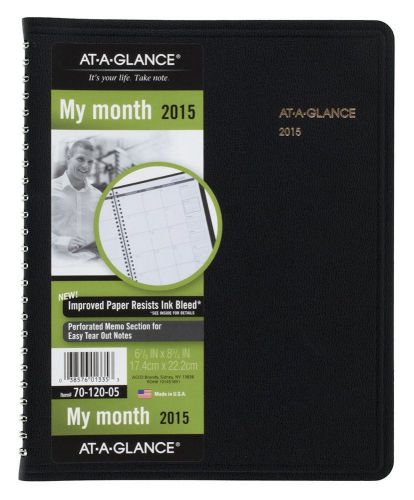 AT-A-GLANCE Monthly Planner 2015, Wirebound, Black, 6.88 x 8.75 (70-120-05)