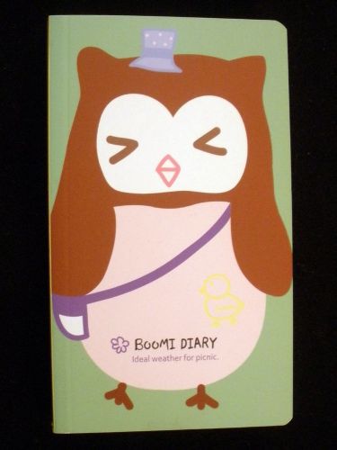 Boomi diary - undated owl planner - cute kawaii korean journal agenda scheduler for sale