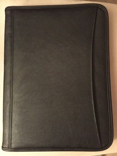 Business Career Professional Black With Zipper Portfolio Folder