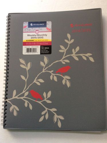 2014/2015 AT-A-GLANCE Weekly/Monthly Pop Robin Academic Planner  8 1/2  x 11&#034;