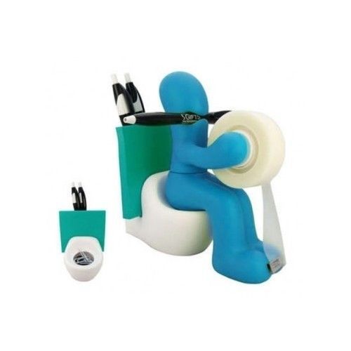 New funny &#039;the butt&#039; office supply station desk accessory holder, blue gag gift for sale