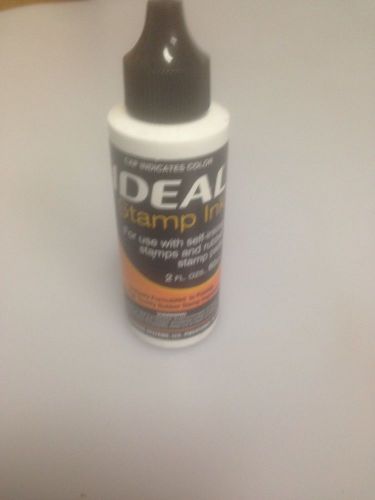 IDEAL BLACK INK REFILL FOR SELF INKING &amp; RUBBER STAMPS, 2FL OZ, NEW