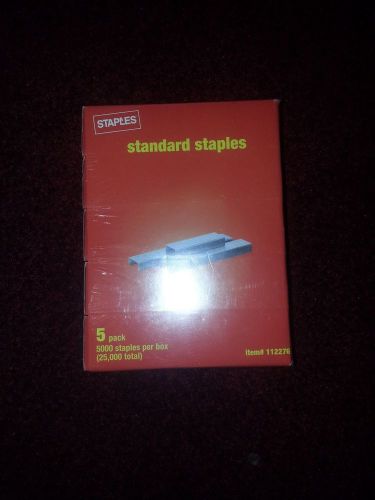 Staples® Brand standard staples 5 packs 5000 staples per box
