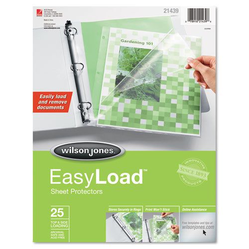 Easy load sheet protector, 25/pack for sale