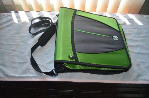 THE ORIGINAL LOCKER Q BASE 3 RING BINDER IN USED GREEN