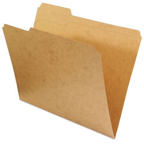 Kraft File Folders, 1/3 Cut Assorted, Top Tab, Letter, Kraft, 100/Box