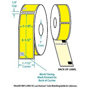 Labels fo dymo writer address label 130x12 yellow#30255 for sale