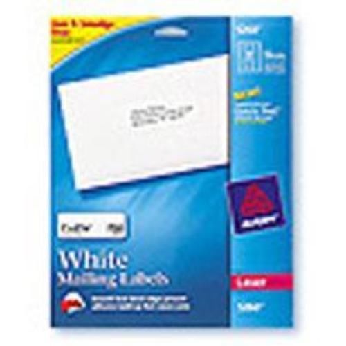 Labels White Mailing Laser Easy Peel 1&#039;&#039; x 2-5/8&#039;&#039; 25 Sheets 750 Count White