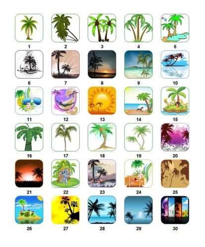 30 Personalized Return Address Palm Trees Labels Buy 3 get 1 free (pts1)