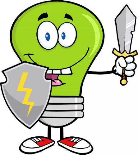 30 Custom Green Knight Light Bulb Personalized Address Labels