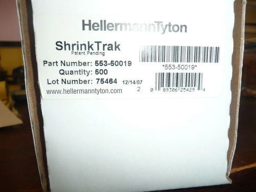 Hellermann Tyton 553-50019 HEAT SHRINK TRAK WHITE SINGLE SIDED LABELS 250