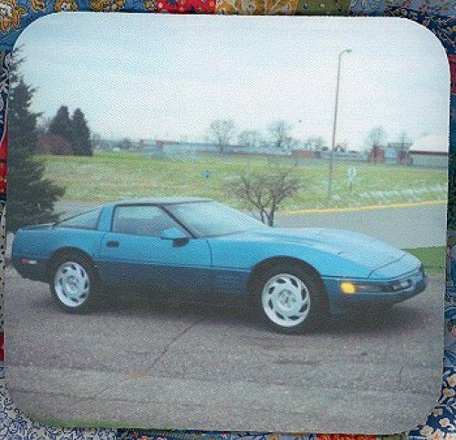 CORVETTE, TEAL 1993 Heavy Rubber Backed Mousepad #0418