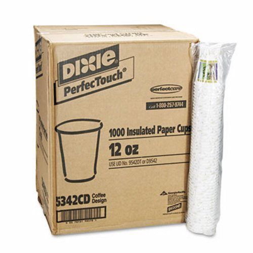 Dixie hot cups, paper, 12 oz., coffee dreams design, 1000/carton (dxe5342cd) for sale