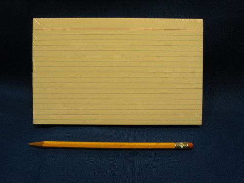 Index Cards/Card Stock. White, Ruled, 5 x 8. Pack of 100