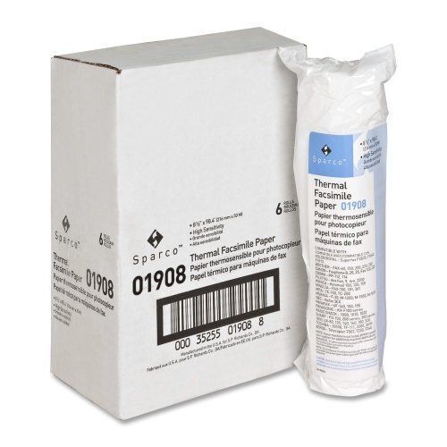 Sparco thermal paper - 8.50&#034; x 98 ft - 6 / carton - white (spr01908) for sale
