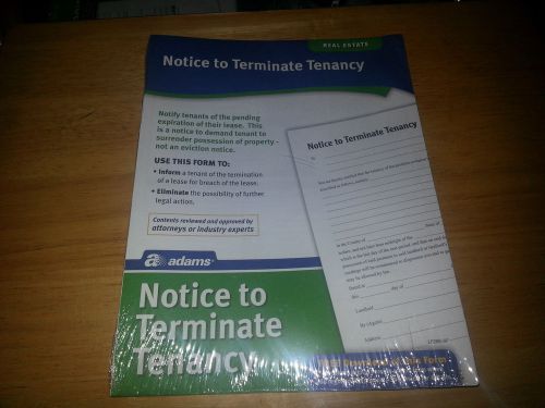 Adams Notice To Terminate Tenancy Form, 8.5 x 11 Inch, White (LF285) (ONE)